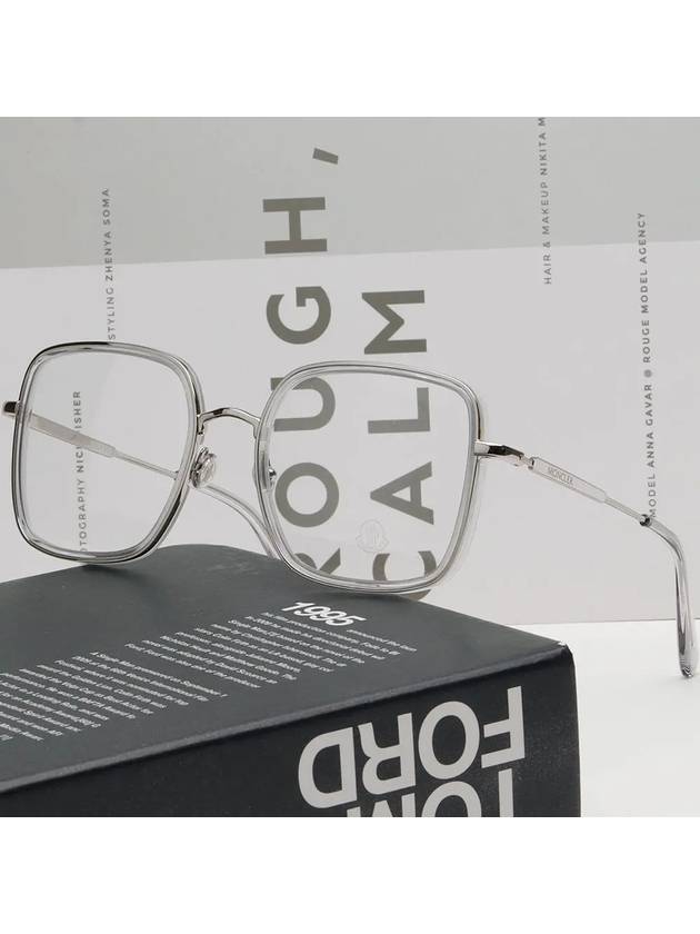 Eyewear Square Eyeglasses Silver - MONCLER - BALAAN 3