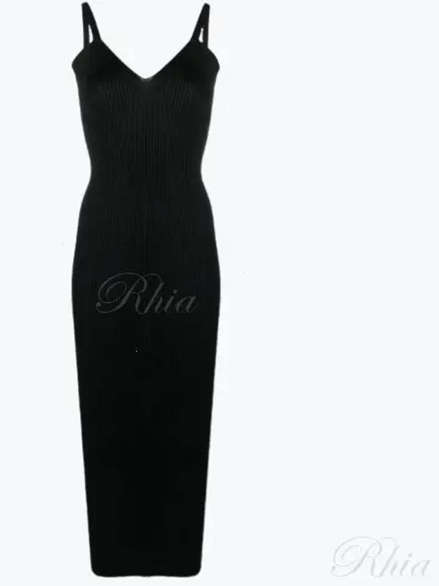 Knitted Singlet Performance Poly Long Dress Black - OUR LEGACY - BALAAN 2