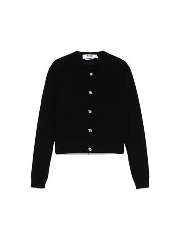 Viscose Short Cardigan Black - MSGM - BALAAN 2