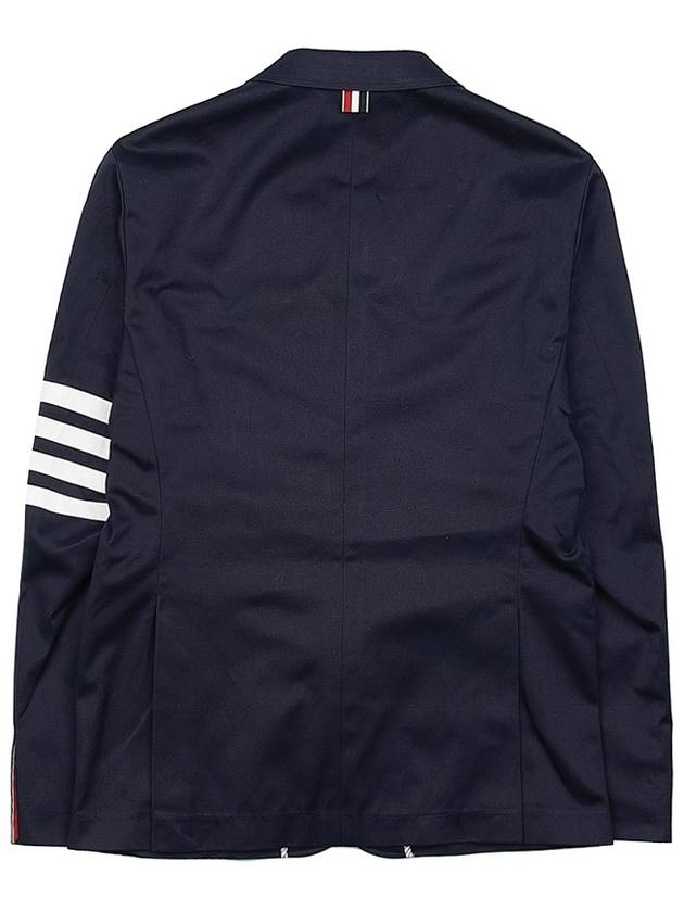 4 Bar Armband Cotton Blazer Jacket Navy - THOM BROWNE - BALAAN 3