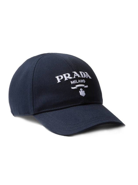 Drill Baseball Cap Navy - PRADA - BALAAN 1