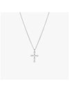 Insigne Pendant Round Cut Cross Rhodium Necklace Silver - SWAROVSKI - BALAAN 4