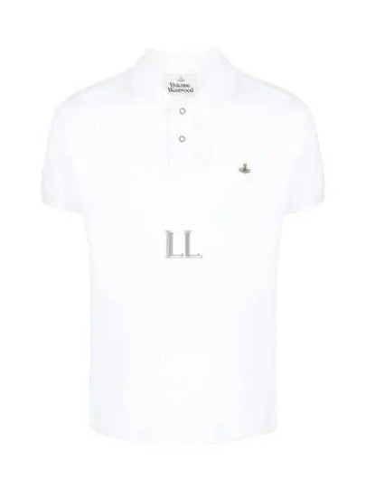 Embroidered Logo Classic Polo Shirt White - VIVIENNE WESTWOOD - BALAAN 2