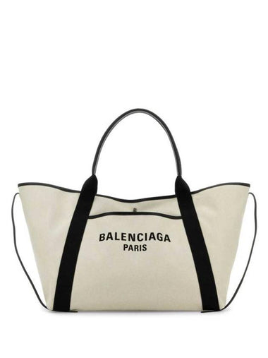 Biarritz Shopper Large Tote Bag Cream - BALENCIAGA - BALAAN 1