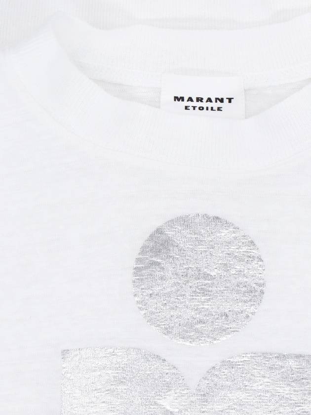 Klowia Logo Print Linen Sweatshirt White - ISABEL MARANT - BALAAN 4