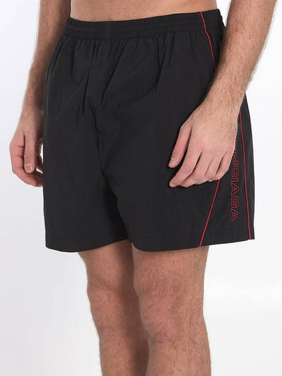 Bermuda shorts with red logo - BALENCIAGA - BALAAN 2