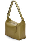 Cubi Supple Smooth Calfskin Jacquard Cross Bag Olive - LOEWE - BALAAN 3