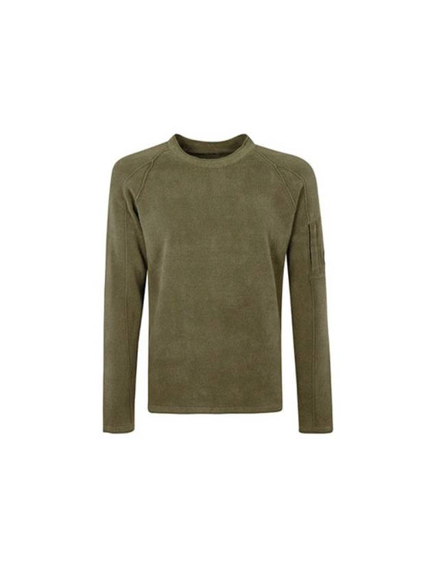 Men's Lens Wappen Crew Neck Knit Top Khaki - CP COMPANY - BALAAN 1