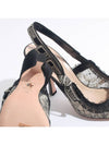 J'adior Butterfly Motif Metallic Thread Slingback Heels Black - DIOR - BALAAN 6