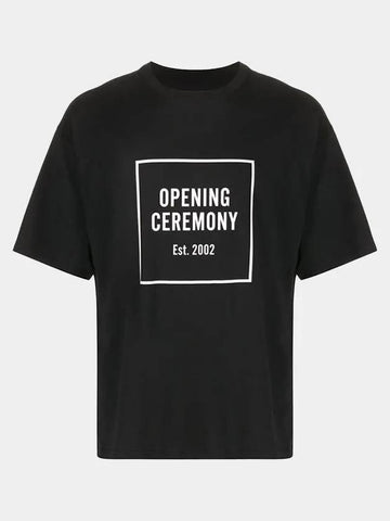 Opening Ceremony Men's Box Logo Round Black Short Sleeve YMAA001F20JER007 1002 - OPENING CEREMONY - BALAAN 1