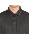 Men's Tour Tech Long Sleeve Polo Shirt Black Melange - J.LINDEBERG - BALAAN 7