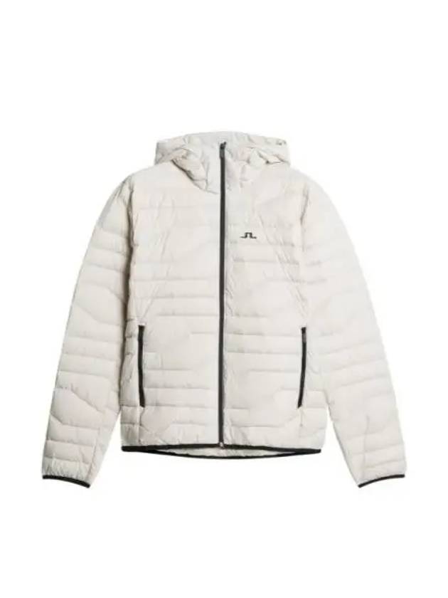 Men's Cliff Light Down Hooded Jacket Moonbeam - J.LINDEBERG - BALAAN 2