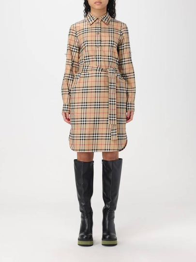 Vintage Check Belted Short Dress Beige - BURBERRY - BALAAN 2