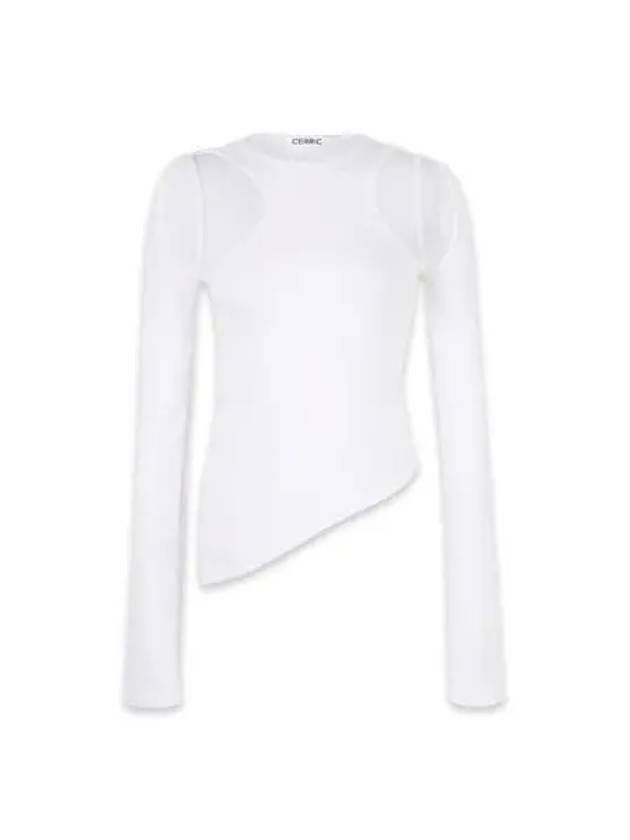 cut out unbalanced top white - CERRIC - BALAAN 1