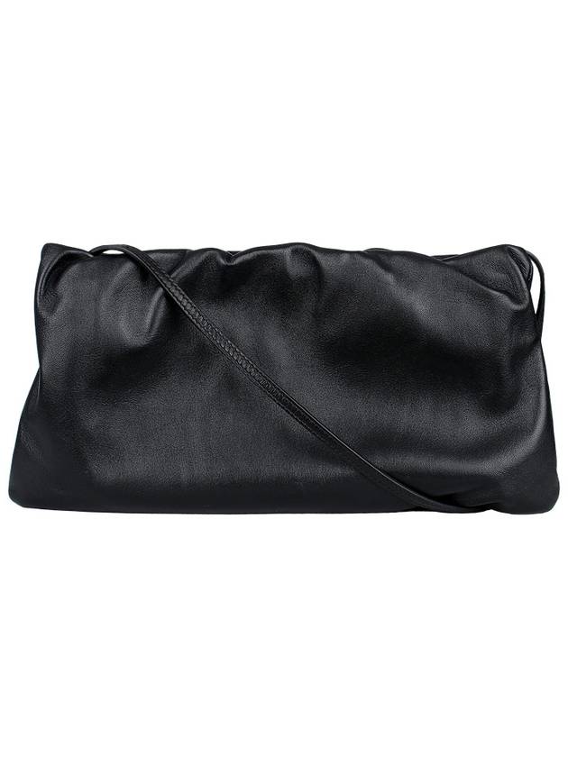 Bourse XL Leather Shoulder Bag Black - THE ROW - BALAAN 3