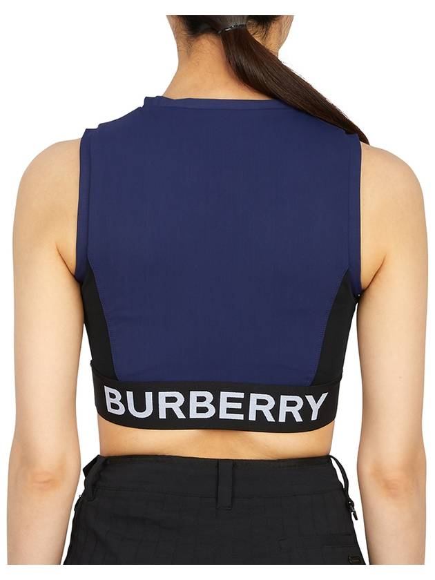 TB Logo Sportive Zip Up Sleeveless Blue - BURBERRY - BALAAN 5