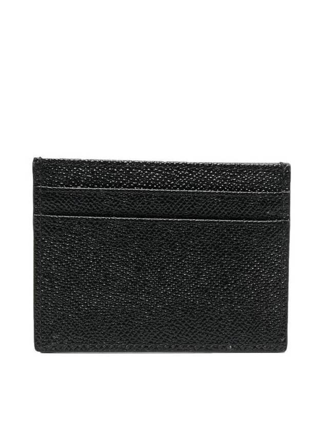 Logo Patch Calfskin Card Wallet Black - DOLCE&GABBANA - BALAAN 4