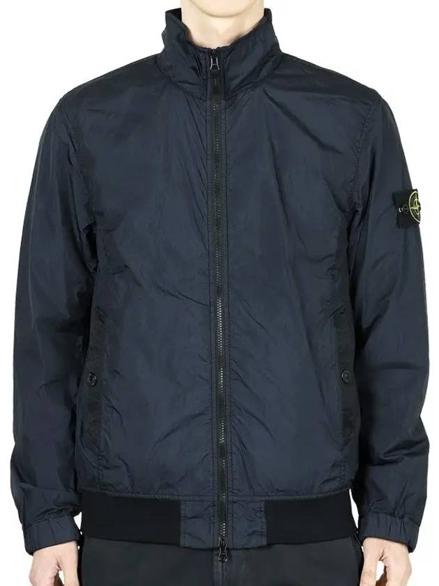 Crinkle Reps Wappen Bomber Jacket Navy - STONE ISLAND - BALAAN 3