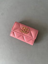 19 Snap Card Wallet Lambskin Coral Pink Gold Plated AP1790 - CHANEL - BALAAN 10