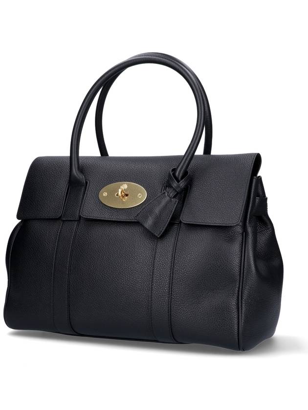 Small Bayswater Classic Grain Tote Bag Black - MULBERRY - BALAAN 3