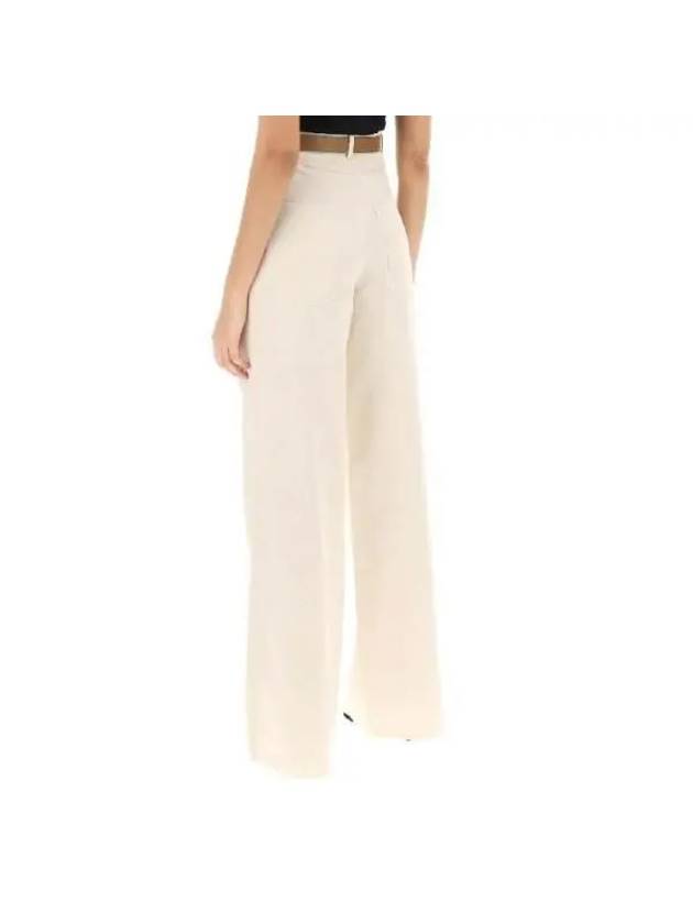 Max Mara STUDIO Cobalto Belted Cotton Trousers 001E - MAX MARA - BALAAN 3