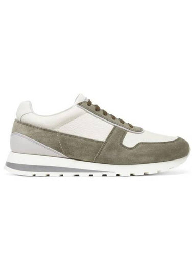 OLIMPO Texture Leather & Suede Sneakers MZUAVLA289 B0081186999 - BRUNELLO CUCINELLI - BALAAN 1