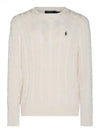 Embroidery Logo Cable Knit Top Ivory - POLO RALPH LAUREN - BALAAN 2