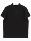 Men's Arm Logo Patch Polo Shirt Black - MONCLER - BALAAN 2