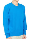 Crew Neck Lambswool Knit Top Blue - DRUMOHR - BALAAN 4