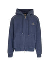 ORB Logo Organic Cotton Zip-Up Hoodie Patrol Blue - VIVIENNE WESTWOOD - BALAAN 1