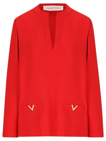 Valentino Garavani Shirts Red - VALENTINO - BALAAN 1