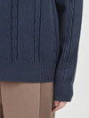 Modal Cable Collar Knit Navy - CHANCE'S NOI - BALAAN 5