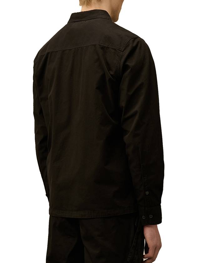 Full Zip Over Long Sleeve Shirt Black - CP COMPANY - BALAAN 4