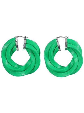 Twist Hoop Earrings Parakeet - BOTTEGA VENETA - BALAAN 1