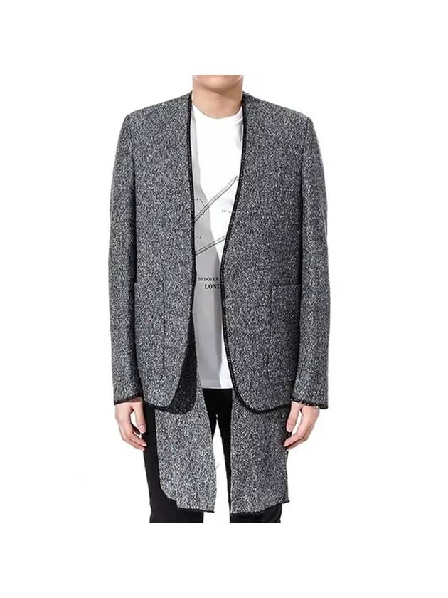 Men's Single Button Wool Jacket Black - GOLDEN GOOSE - BALAAN 1