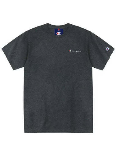 Classic graphic small logo crew neck short sleeve t shirt dark gray - CHAMPION - BALAAN 1