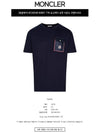 MONCLER pocket patch logo short sleeve t-shirt navy H1091 8C00048 8390Y 778 - MONCLER - BALAAN