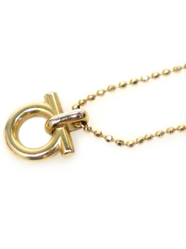 34 1066 Gold Gancini logo necklace - SALVATORE FERRAGAMO - BALAAN 6