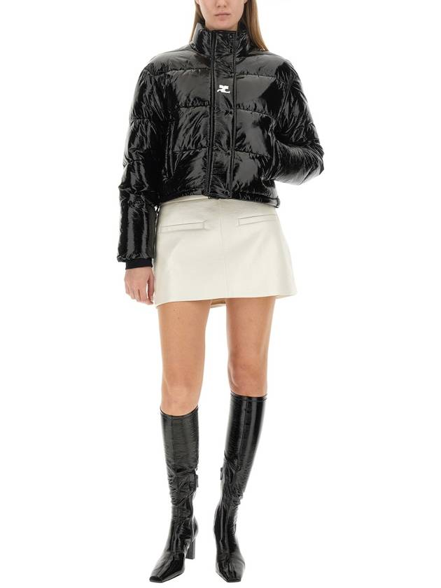 Vinyl Padding Jacket Black - COURREGES - BALAAN 3