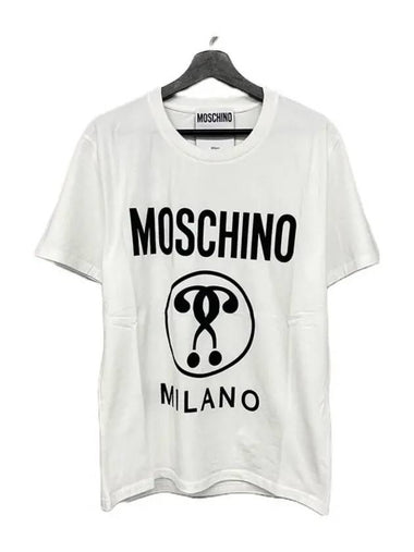 0712 2039 1001 Logo Short Sleeve T Shirt White Moschino - MOSCHINO - BALAAN 1