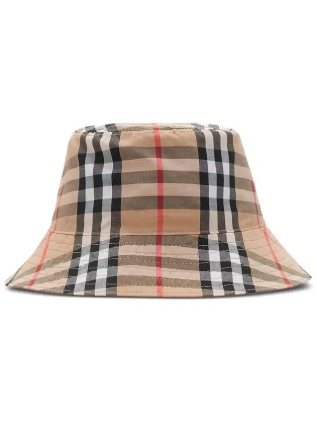 Kids Check Bucket Hat Beige - BURBERRY - BALAAN 2