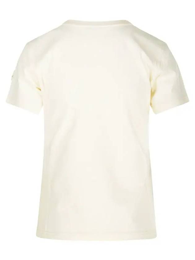 logo embroidery t shirt ivory 8C00015 89AIJ 034 - MONCLER - BALAAN 2