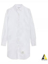 Women's Hidden Oxford Shirt Long Dress White - THOM BROWNE - BALAAN 2