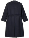 Women's Resina Wool Broadcloth Double Coat Navy - MAX MARA - BALAAN 4