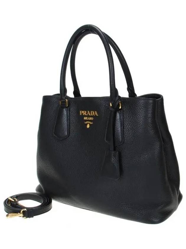 Vitello Phenix Tote Bag Black - PRADA - BALAAN 3