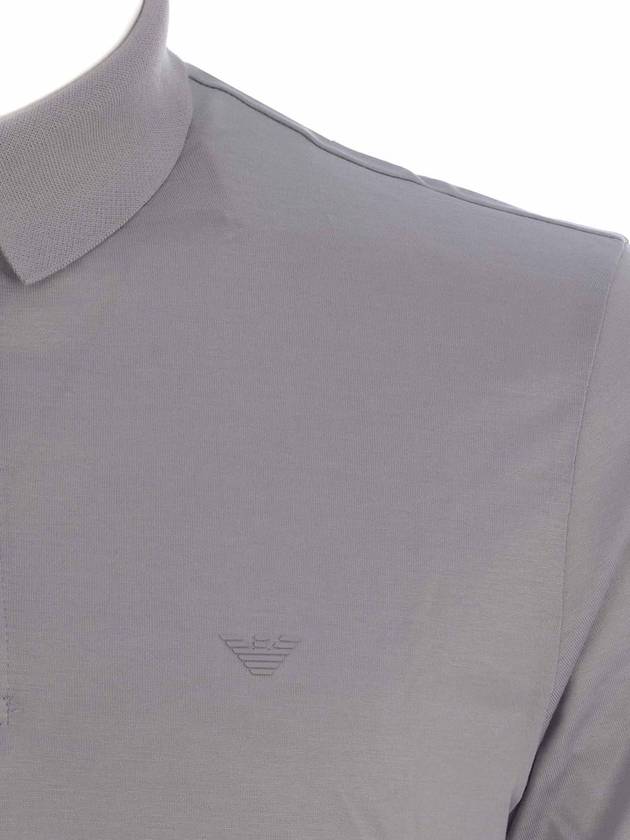 Logo embroidered polo shirt 8N1F961JUVZ - EMPORIO ARMANI - BALAAN 5