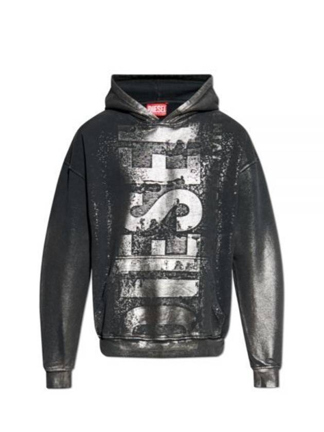 S Boxt Metallic Logo Hoodie Black - DIESEL - BALAAN 2