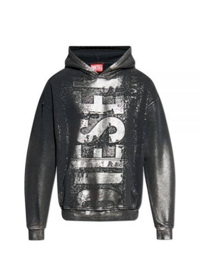 S Boxt Metallic Logo Hoodie Black - DIESEL - BALAAN 2