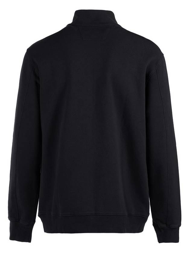 Logo Cotton High Neck Zip-Up Jacket Black - CP COMPANY - BALAAN 4