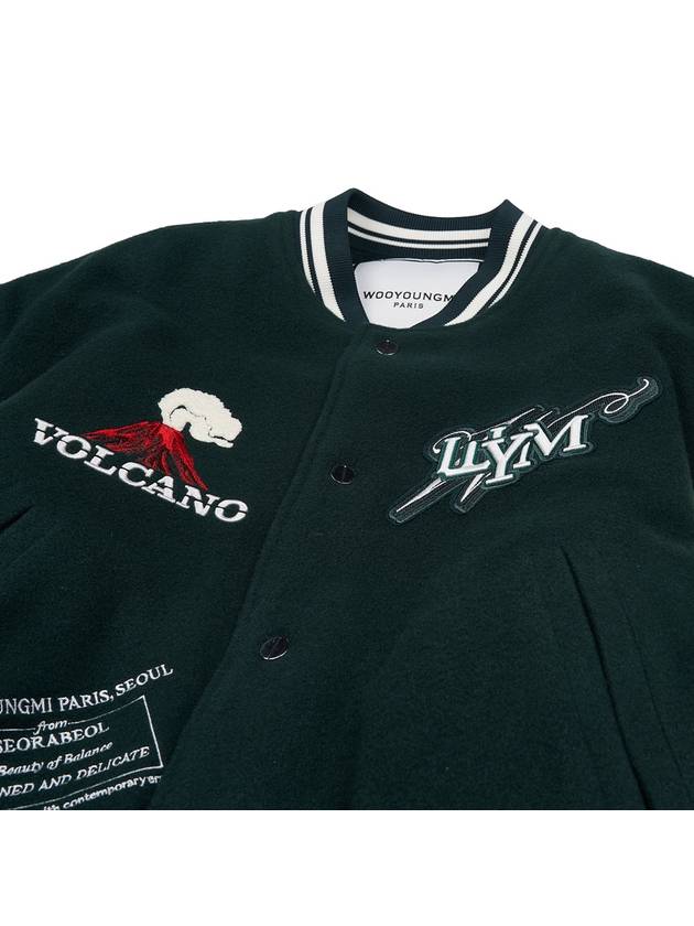 Volcano Varsity Bomber Jacket Green - WOOYOUNGMI - BALAAN 10